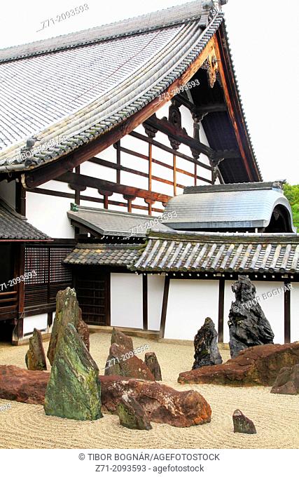 Japan, Kyoto, Tofukuji Temple, rock garden,
