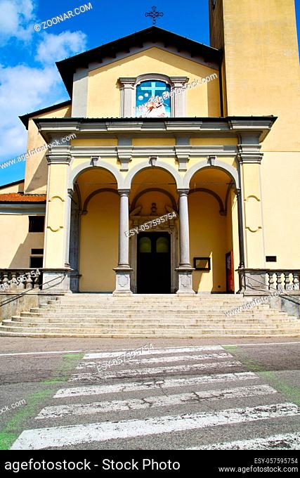 zebra crossing church albizzate varese italy the old wall terrace church bell tower