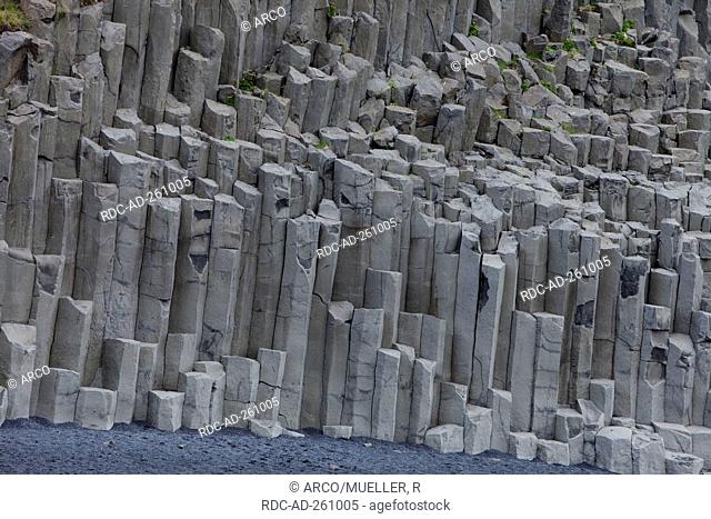 Basalt columns Reynisdrangar near Vik Iceland