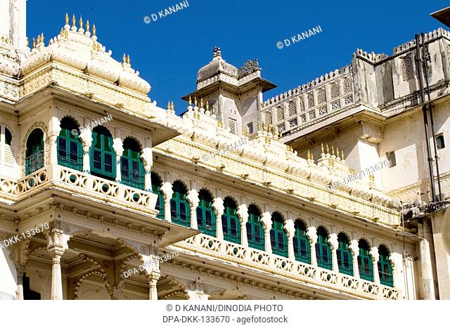 City palace museum ; Udaipur ; Rajasthan ; India
