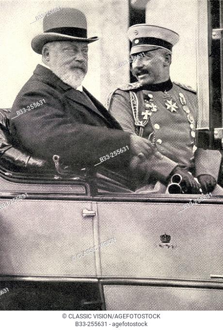 Kaiser Wilhelm II, 1859-1941 Emperor of Germany, King of Prussia, 1888-1918 and Edward VII, 1841-1910. King of England, 1901-1910