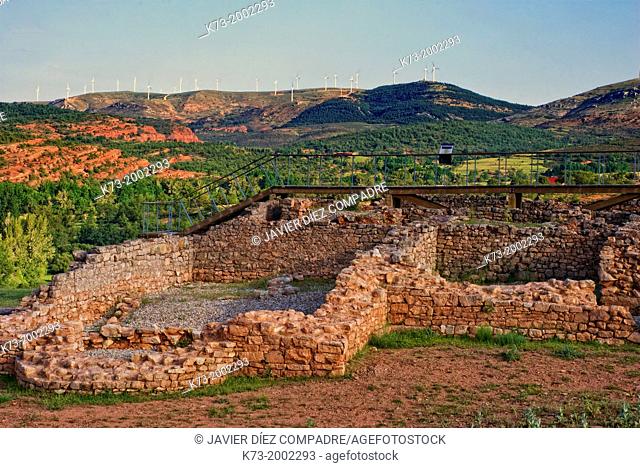 Roman Houses. Celtiberian and Roman Archaeological Site of Tiermes. Montejo de Tiermes. Soria Province. Castilla y Leon. Spain