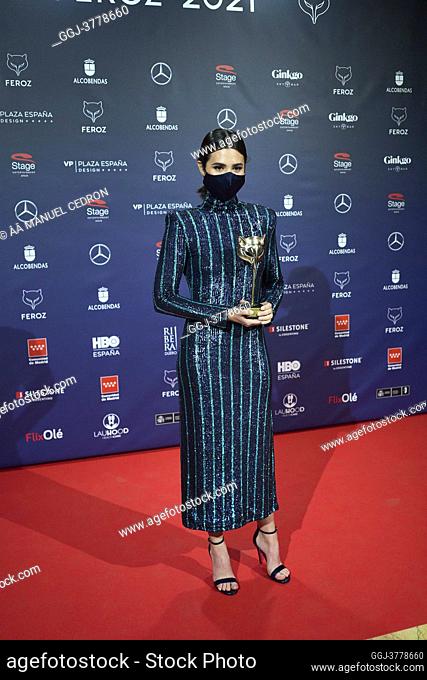Loreto Mauleon attends Feroz Awards 2021 - Winners Photocall at Coliseum Theatre on March 2, 2021 in Madrid, Spain