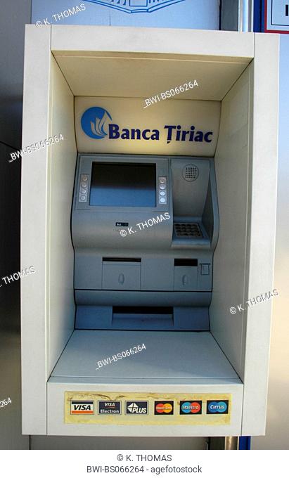 Bucuresti, Banca Tiriac, cash machine, Romania, Bucharest / Bucuresti