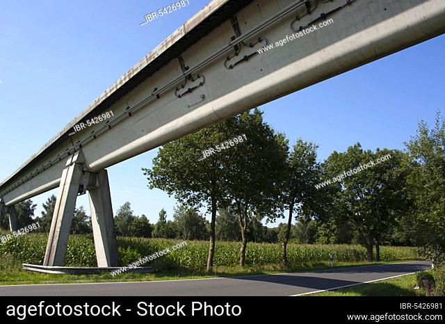 Maglev train, route, Lathen, Emsland, Lower Saxony, Germany, Transrapid, test track, Europe