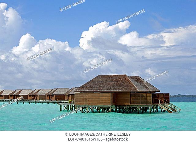 Water bungalows off Veligandu island