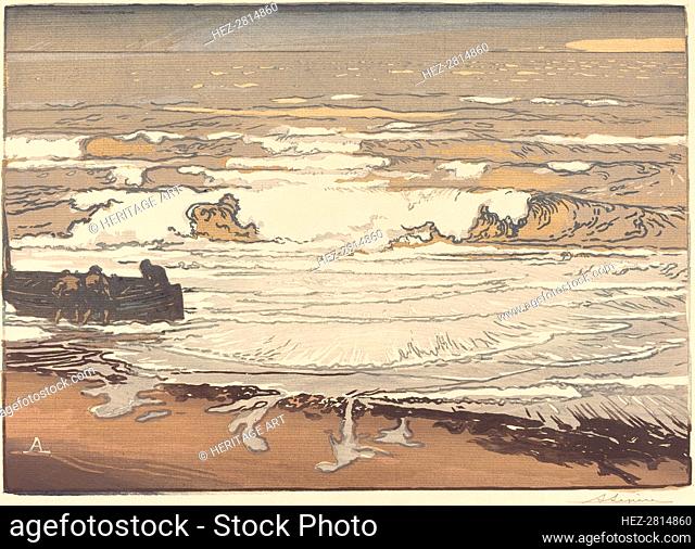 Unfurled Waves, Flood of September, 1901 (Les Vagues deferlent), 1901. Creator: Auguste Lepere