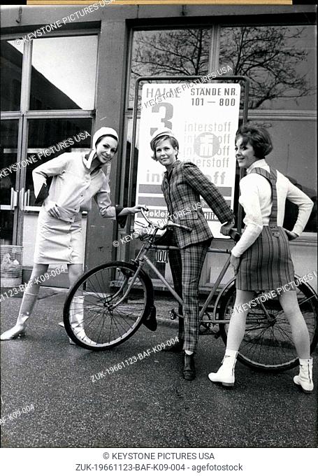 Nov. 23, 1966 - 16 Interfabric-trade show for clothing textiles. The 16 interfabric trade show for clothing textiles is currently taking place in Frankfurt am...