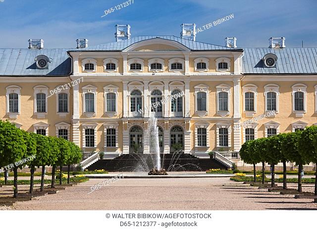Latvia, Southern Latvia, Zemgale Region, Pilsrundale, Rundale Palace, b  1740, Bartolomeo Rastrelli, architect, exterior