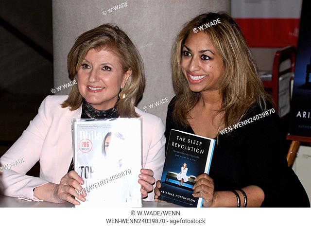 Arianna Huffington signs copies of her new book 'The Sleep Reveloution' at the central branch of the Free Library of Philadelphia Featuring: Arianna Huffington...