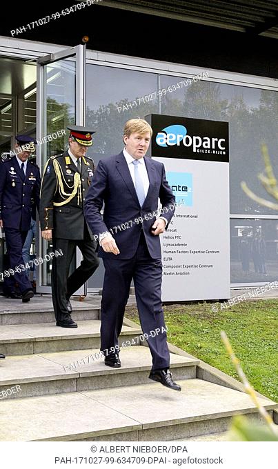 King Willem-Alexander of The Netherlands visits Defense Helicopter Command in Gilze-Rijen, The Netherlands, 27 October 2017. / NETHERLANDS OUT /