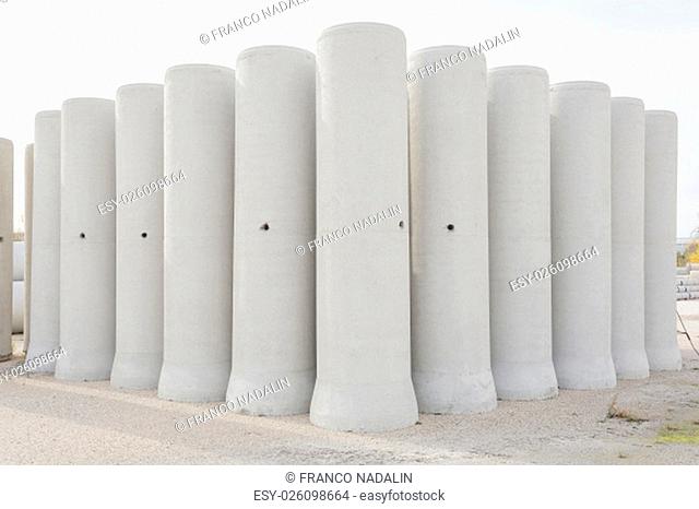 Concrete drainage pipes for industrial building construction