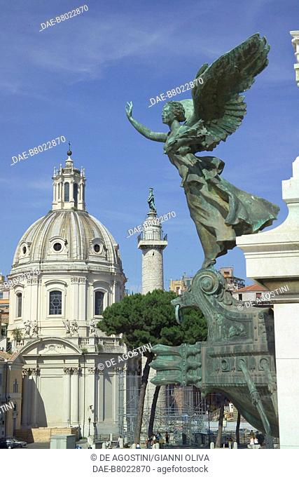 Angel statue, Altare della Patria (Altar of the Fatherland) or Vittoriano, National Monument to Victor Emmanuel II, by Giuseppe Sacconi