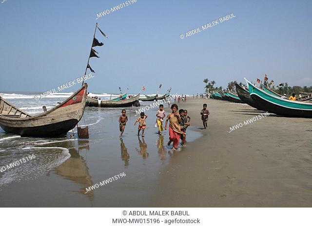 The beach of Shah Porir Island Teknaf, Cox’s Bazar, Bangladesh March 22, 2008