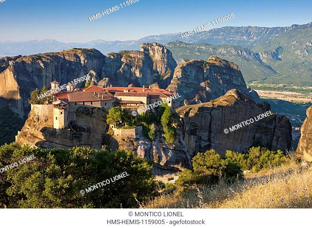 Greece, Thessaly, Meteora monasteries complex, listed as World Heritage by UNESCO, Monastery Varlaam