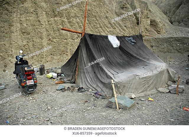 A camp along a road in Ladakh Ladakh, India