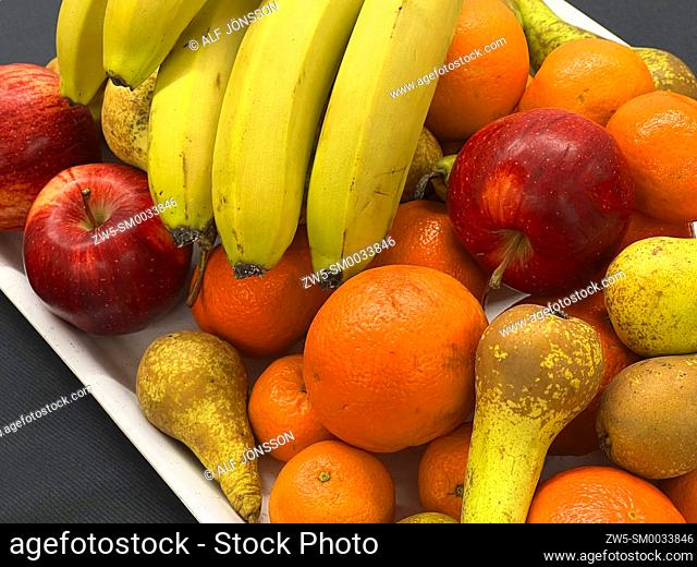Different fruits on a plate