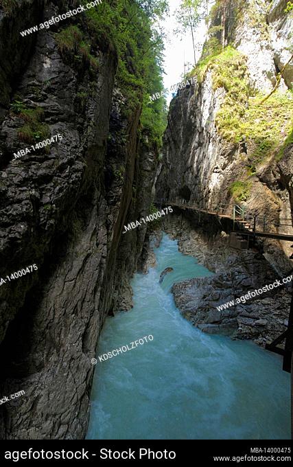 in the lower part of the leutasch gorge on the bavarian side
