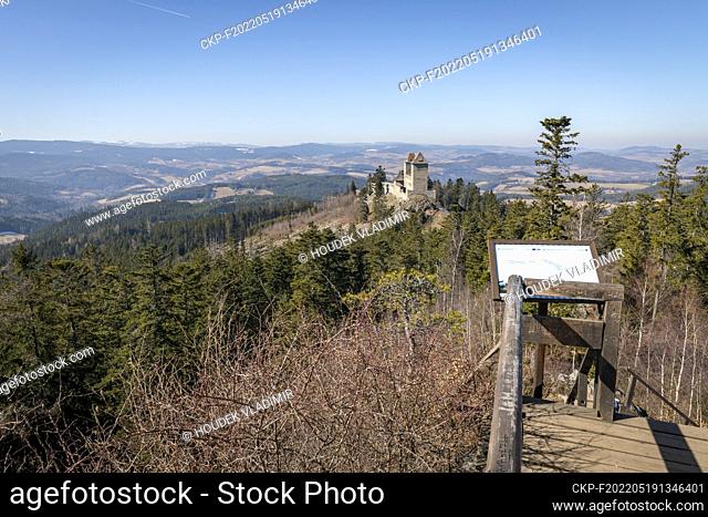 The Gothic castle Kasperk rises on a rocky peak. It is the highest royal castle in Bohemia. The castle was founded in 1356 by Charles IV to protect the...