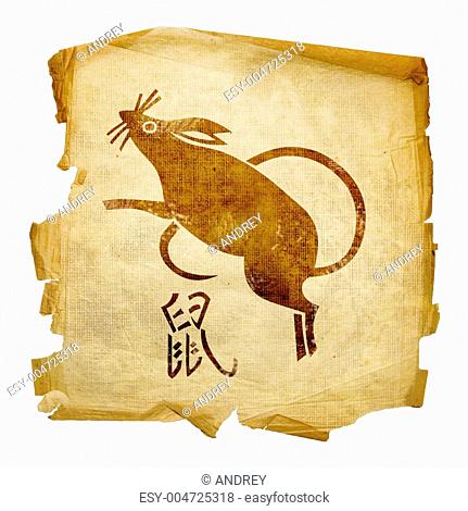 Rat Zodiac icon, isolated on white background