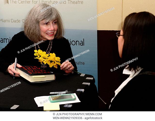 Anne Rice discusses and signs her book Prince Lestat: The Vampire Chronicles at the Miami International Book Fair Featuring: Anne Rice Where: Miami, Florida