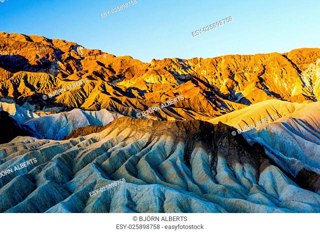 Zabriskie Point is a part of Amargosa Range located in east of Death Valley in Death Valley National Park in the United States noted for its erosional landscape