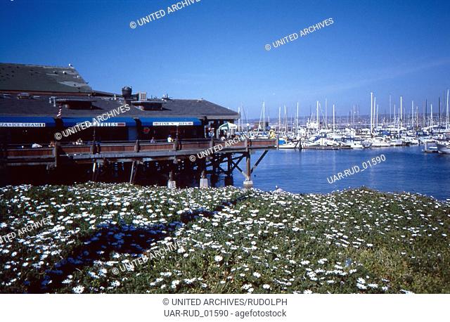 Der Hafen von Monterey, Kalifornien, USA 1980er Jahre. The harbour of Monterey, California, US 1980s