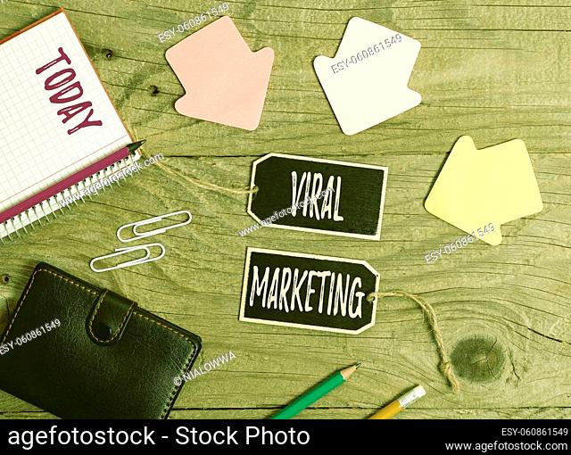 Text showing inspiration Viral Marketing, Conceptual photo whereby consumer encouraged share information via Internet Collection of Blank Empty Sticker Tags...