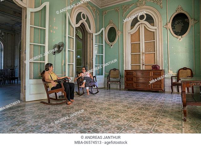 Palacio Ferrer was built in 1917-18 by Spanish squire JosÃ© Ferrer, Today the building is open for the public, The image showing a room of the Palacio with...