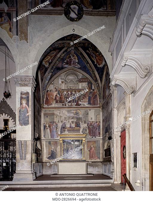 Sassetti Chapel (Cappella Sassetti), by Domenico Ghirlandaio, 1483-1485, 15th Century, fresco. Italy, Tuscany, Florence, Church of Santa Trinita
