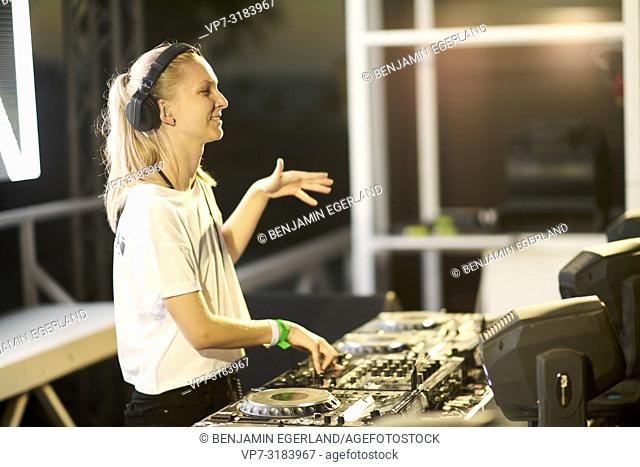 DJ Merow at music festival Starbeach on 13. August 2018 in Chersonissos, Crete, Greece