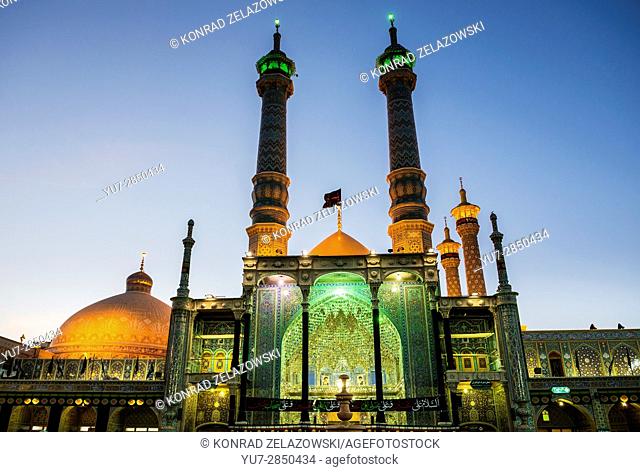 Iwan of Fatima Masumeh Shrine, Shiah Islam holy place in Qom city, capital of Qom Province of Iran