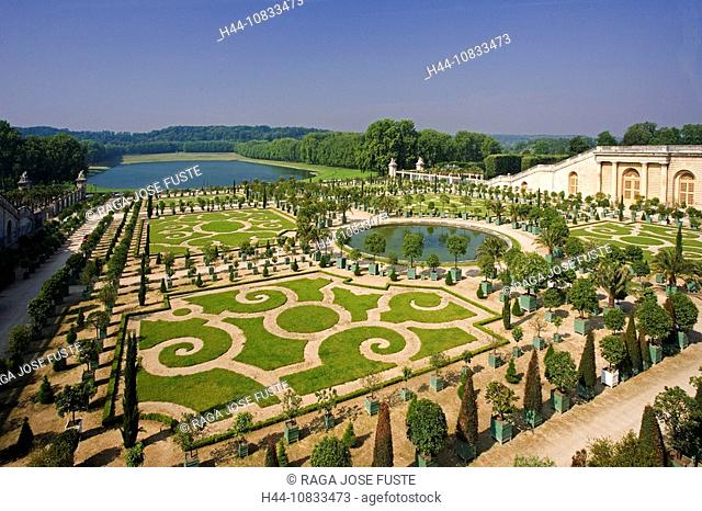 France, Europe, Palace of Versailles, orangery, UNESCO, World heritage, garden, gardens, park