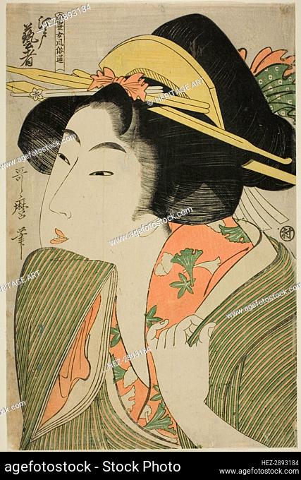 Edo Geisha, from the series A Guide to Women's Contemporary Styles.., Japan, c. 1801/02. Creator: Kitagawa Utamaro