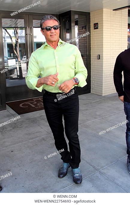 Sylvester Stallone spotted out to lunch at The Palm in Beverly Hills Featuring: Sylvester Stallone Where: Los Angeles, California