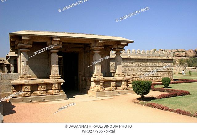 Hajara Rama temple , Hampi Vijayanagar ruins , Karnataka , India
