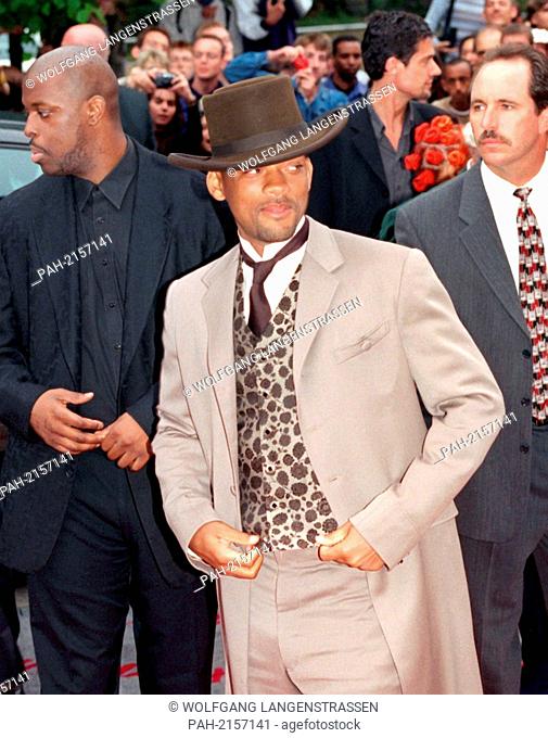 American actor Will Smith wearing a stetson on 22 July 1999 in Hamburg (Germany). The singer and actor from Philadelphia (USA) visited Germany to attend the...