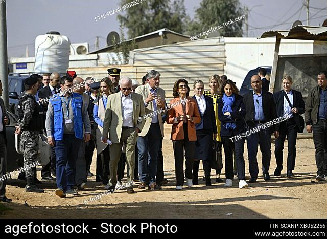 H.M. Queen Silvia and H.M. King Carl XVI Gustaf visit Zaatari Refugee Camp, Jordan, November 17, 2022. Sweden's King Carl XVI Gustaf and Queen Silvia are on a...