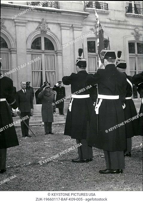 Jan. 17, 1966 - Brazil's Minister of Defense, General Arthur da Costa E Silva, is visiting France as Pierre Messmer's (Minister of the Armed Forces) guest