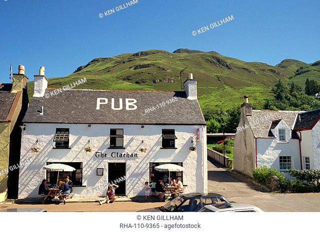 The Clachan Pub near Eilean Donan Castle, Highland region, Scotland, United Kingdom, Europe