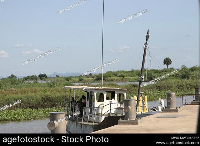 A boat is seen docked at an inland port in Nsanje district. The port was built but never commissioned. Malawi