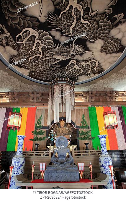 Japan, Kamakura, Kenchoji Temple, Hatto, Dharma Hall, interior,