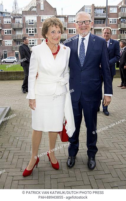 Princess Margriet and her husband Pieter van Vollenhoven attend the opening of the exhibition Canadian Inuit Art at the Museum of Volkenkunde in Leiden