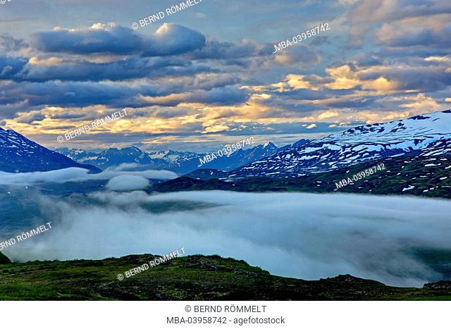 North America, the USA, Alaska, Thompson Pass, Chugach Mountains