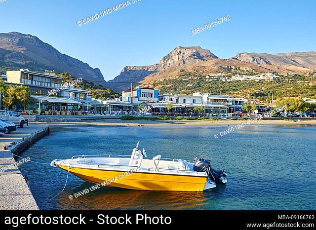 Boats in the harbor, countryside, Crete, Greece