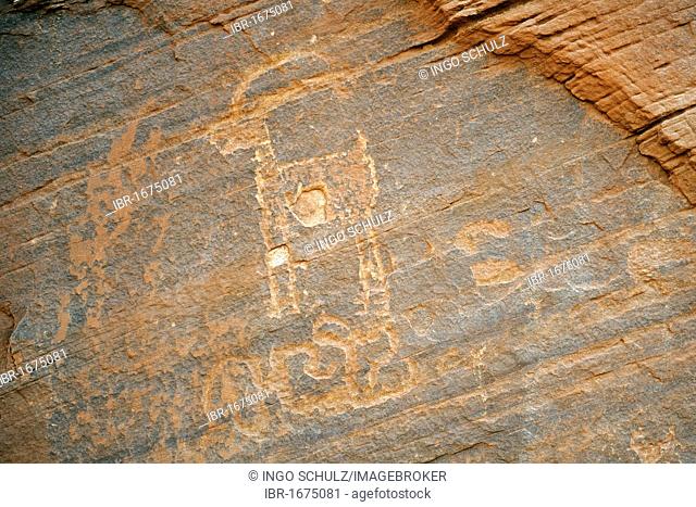 Ca. 1500 year old wall paintings by Native Americans, Monument Valley, Arizona, USA