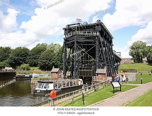 Anderton boat lift on the Trent and Mersey Canal, Cheshire, England