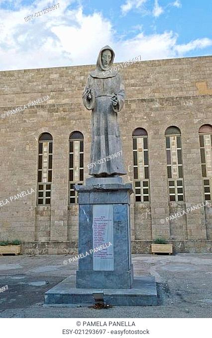 Statue of St Francis of Assisi, Rhodes-Greece