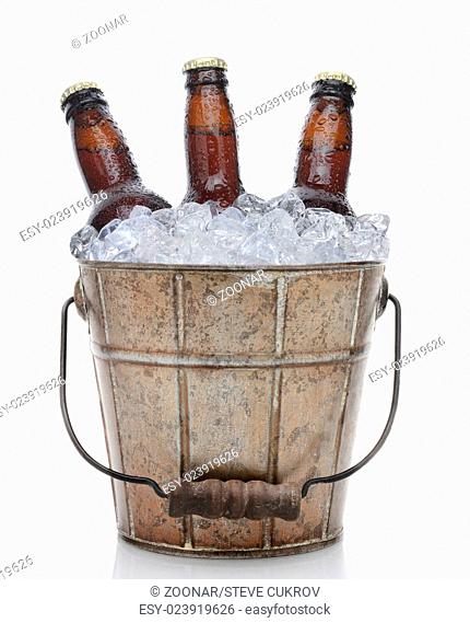 Old Fashioned Beer Bucket Closeup