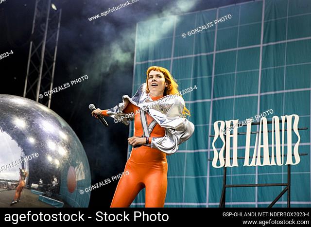 Odense, Denmark. 24th, June 2023. The Danish singer and songwriter Oh Land performs a live concert during the Danish music festival Tinderbox 2023 in Odense
